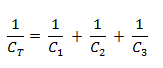 Fórmula de capacidad para capacitores en serie