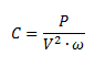 Capacidad en función de la potencia