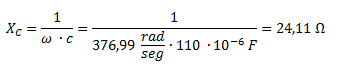 Reactancia del capacitor