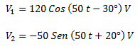 Ejercicios de representación fasorial