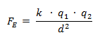 Fórmula de fuerza eléctrica