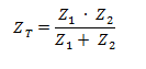Fórmula simplificada de impedancias en paralelo