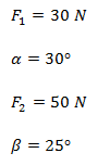 Suma de fuerzas analíticamente