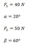 Suma de fuerzas analíticamente