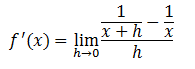 Ejercicios de derivadas por definición