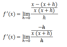 Ejercicios de derivadas por definición