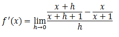 Ejercicios de derivadas por definición