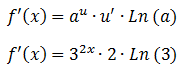 Ejercicios de derivadas por reglas