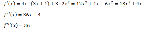 Ejercicios de derivadas sucesivas