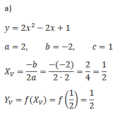 Ejercicio de función cuadrática