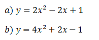 Ejercicio de función cuadrática