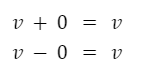 Elemento neutro en la suma y resta de vectores