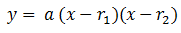 Forma factorizada de una función cuadrática