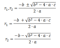 Raíces de una función cuadrática