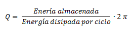 Factor de calidad de un oscilador amortiguado